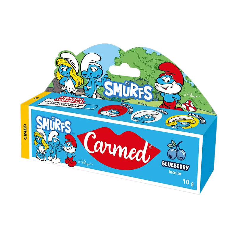Hidratante Labial Carmed Smurfs Blueberry 10g