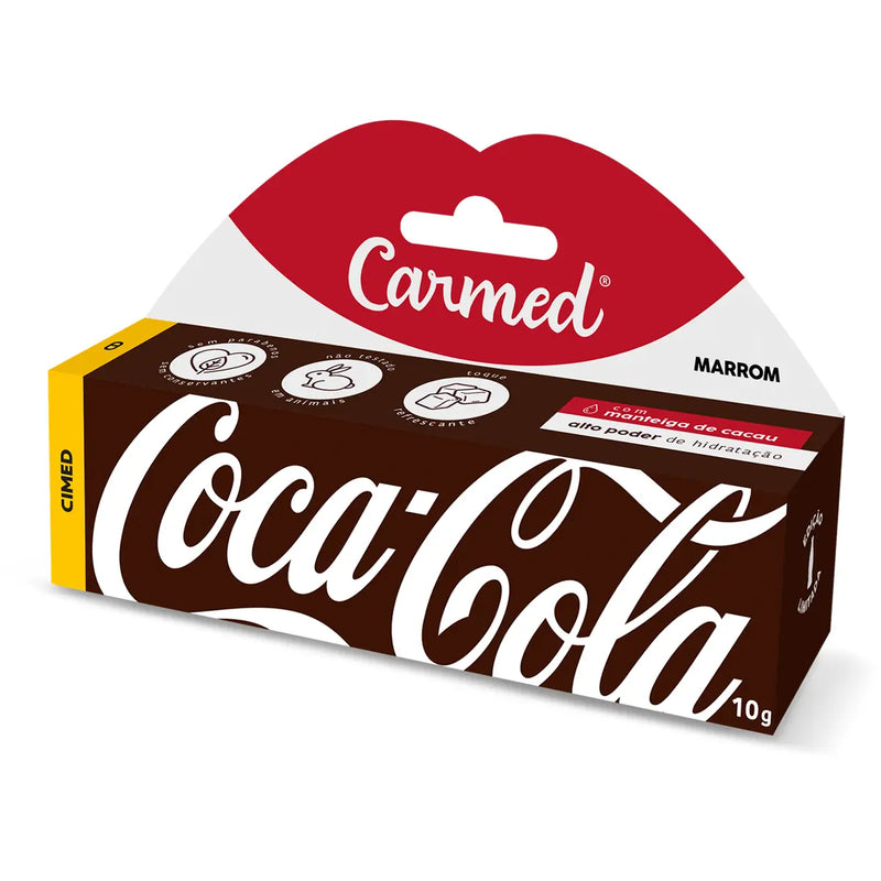 Hidratante Labial Carmed Coca-Cola Marrom 10g